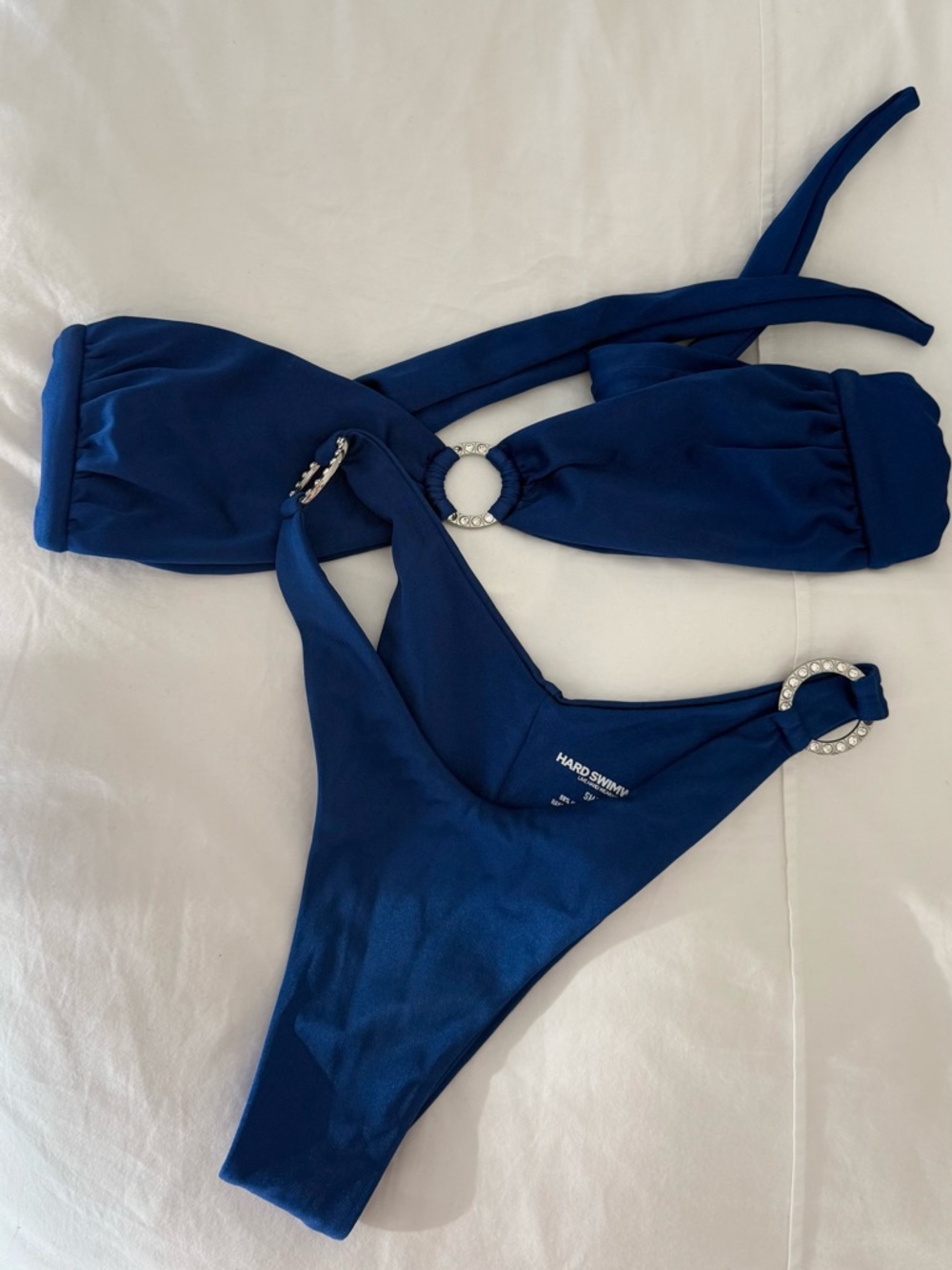 NEW! Royal Blue Bikini with Rhinestone Rings